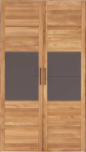 PREMIUM COLLECTION BY HOME AFFAIRE, Premium collection by Home affaire Drehtürenschrank »Chamara«, aus massivem Eichenholz, in unterschiedlichen Schrankbreiten erhältlich, Höhe 218 cm