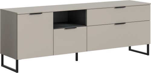 INOSIGN, INOSIGN Lowboard »ADIO, Breite 185 cm, 2 Klappen, 1 Schubkasten, 1 Tür, mit Metall-Kufen« 1 Stk. tlg. Sideboard, Kommode, TV-Schrank, Schrank, Wohnzimmerschrank, Anrichte