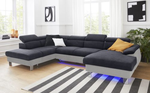 Cotta, COTTA Wohnlandschaft »Komaris«, inklusive Kopfteilverstellung, wahlweise mit Bettfunktion und RGB-LED