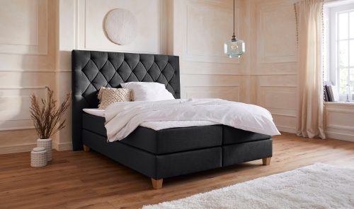 Guido Maria Kretschmer Home&Living, Guido Maria Kretschmer Home&Living Boxspringbett »Harmones hoch«, in 3 Breiten, 3 Matratzenarten, Härtegrad auch im Mix mit je 1 Matratze in H2 und H3, incl. Topper