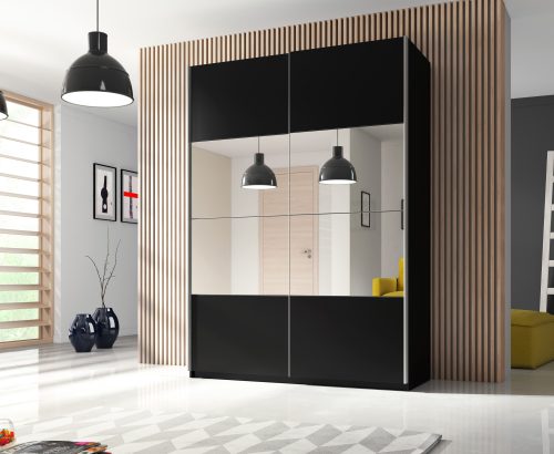 INOSIGN, Helvetia Schwebetürenschrank Beta, mit Spiegelelement, inkl. 1 Kleiderstange und 5 Einlegeböden