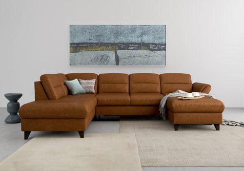 SIT&MORE, sit&more Wohnlandschaft »Mellum«, inklusive Federkern, wahlweise mit Bettfunktion, Stauraum und Armteilfunktion