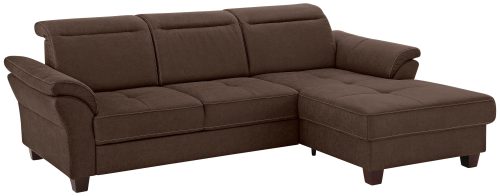 Premium collection by Home affaire Ecksofa »Solvei«, mit Recamierenabschluss und Sitztiefenverstellung. Wahlweise auch mit Kopfteilverstellung und Bettfunktion, Federkern