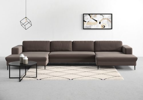 DOMO collection, DOMO collection Wohnlandschaft »Modica«, XXL, in moderner Optik mit, 2 grosszügigen Recamieren, frei im Raum stellbar