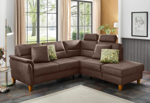 HOME AFFAIRE, Home affaire Ecksofa »Palmera«, Federkern, wahlweise mit Bettfunktion und mit/ohne Stauraum