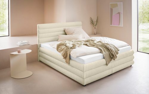 LeGer Home by Lena Gercke, LeGer Home by Lena Gercke Polsterbett »Maylis Bouclé«, wahlweise mit und ohne Matratze und Lattenrost, incl. Bettkasten, 3 Matratzenarten bis zu 3 Härtegrade, auch in 200cm Breite