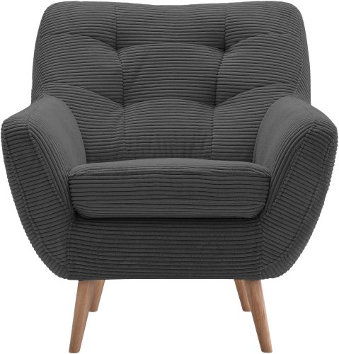 exxpo - sofa fashion, exxpo - sofa fashion Sessel »Scandi, Loungesessel mit tollem Sitzkomfort, hochwertige Polsterung«, bequem, hohe Holzfüsse