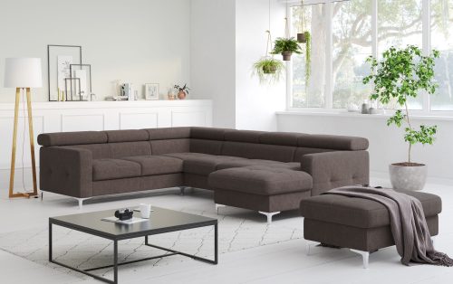 Cotta, COTTA Wohnlandschaft »Sammy U-Form«, mit Kopfteilverstellung, optional mit Bettfunktion und Bettkasten