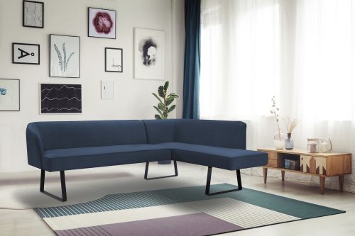 exxpo - sofa fashion Eckbank »Americano«, mit Keder und Metallfüssen, Bezug in verschiedenen Qualitäten, Frei im Raum stellbar
