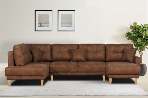Home affaire Wohnlandschaft »Triplo«, mit Steppung, auch mit Bettfunktion und Bettkasten, incl. 3 Zierkissen
