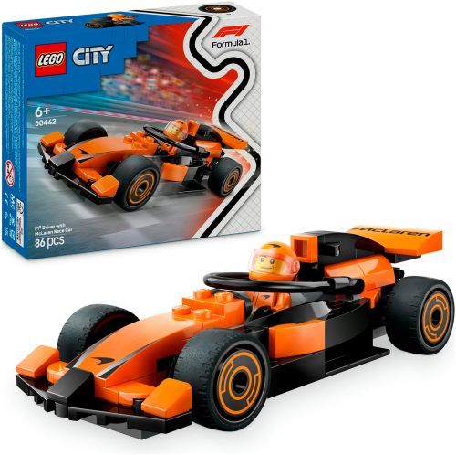 LEGO, 60442 City F1 Rennfahrer mit McLaren Rennauto, Konstruktionsspielzeug