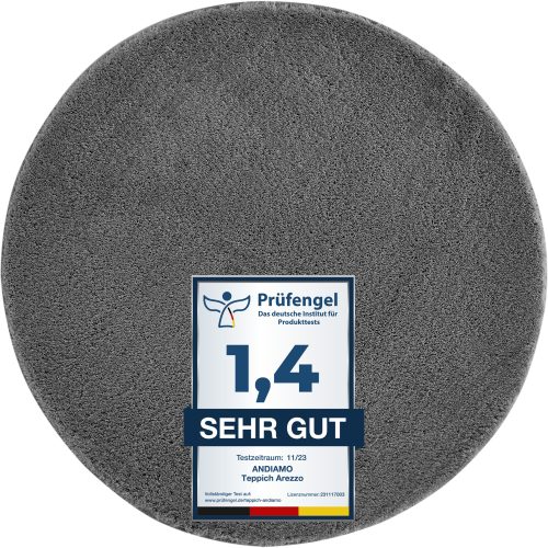 andiamo, Andiamo Badematte »Arezzo«, Höhe 16 mm, rutschhemmend beschichtet, schnell trocknend-fussbodenheizungsgeeignet, Uni Farben, weich & kuschelig, als rechteckig & rund erhältlich