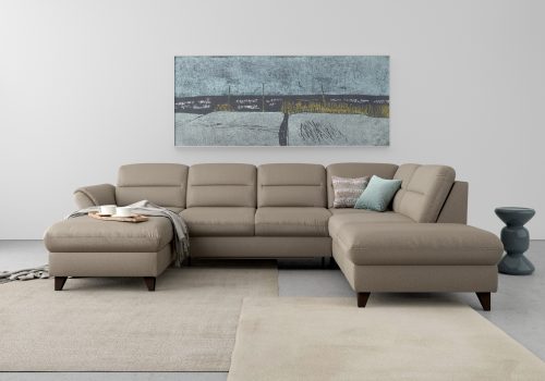 SIT&MORE, sit&more Wohnlandschaft »Mellum«, inklusive Federkern, wahlweise mit Bettfunktion, Stauraum und Armteilfunktion