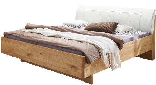 Wiemann, WIEMANN Holzbett »Cardiff, Bettgestell, Bettrahmen, teilmassiv, mit Polsterkopfteil« Belastbarkeit 110/220 Kg, 4-fache höhenverstellbar, MADE IN GERMANY, Fussteil aus Massivholz, verschiedene Grössen
