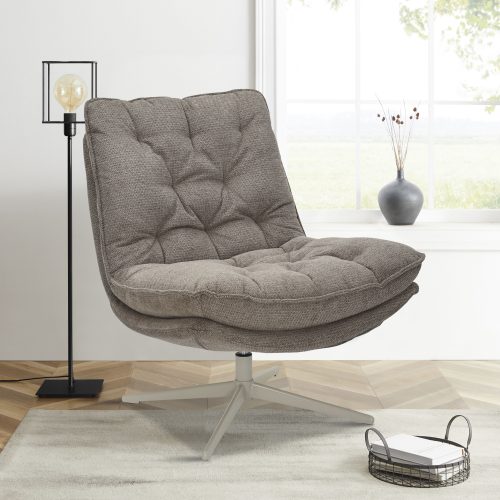 GOODproduct, GOODproduct Sessel "LENII, Loungesessel im soften Webstoff" 360 Grad drehbar, Relax- und TV-Sessel