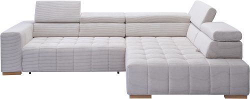 exxpo - sofa fashion Ecksofa »Elianos, hoher Sitzkomfort, aufwendige Kreuzsteppung im Sitz, L-Form«, inkl. Kopfteil- und Sitztiefenverstellung, wahlweise mit Bettfunktion