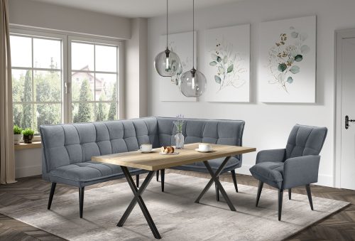 exxpo - sofa fashion, exxpo - sofa fashion Eckbank "Mocca Essbank, Sitzbank" hoher Sitzkomfort, bequem und elegant, hochwertige Detailverarbeitung