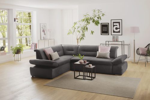 MY HOME, my home Ecksofa »Avesa«, Wahlweise mit Arm- und Bettfunktion, B/T/H: 275/211/80 cm