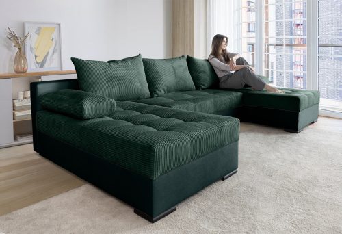 INOSIGN, INOSIGN Wohnlandschaft »Josy U-Form«, inkl. Bettfunktion, Bettkasten und Kissen, mit 2 Recamieren