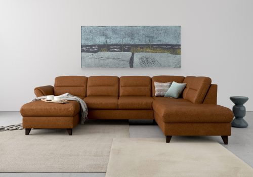 SIT&MORE, sit&more Wohnlandschaft »Mellum«, inklusive Federkern, wahlweise mit Bettfunktion, Stauraum und Armteilfunktion