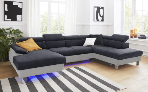 Cotta, COTTA Wohnlandschaft »Komaris«, inklusive Kopfteilverstellung, wahlweise mit Bettfunktion und RGB-LED