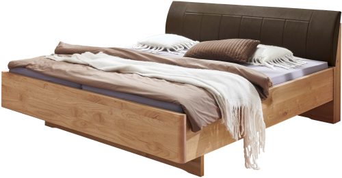 Wiemann, WIEMANN Holzbett »Cardiff, Bettgestell, Bettrahmen, teilmassiv, mit Polsterkopfteil« Belastbarkeit 110/220 Kg, 4-fache höhenverstellbar, MADE IN GERMANY, Fussteil aus Massivholz, verschiedene Grössen