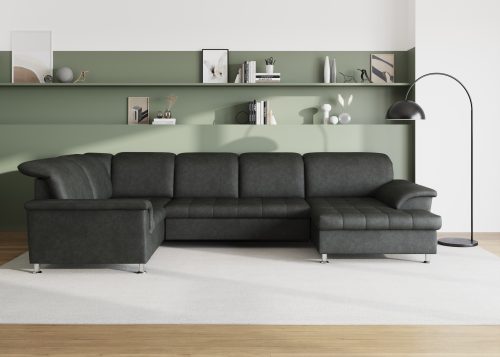 DOMO collection, DOMO collection Wohnlandschaft »Franzi«, im XXL-Format, wahlweise mit Bettfunktion, Bettkasten und Kopfteilverstellung, frei im Raum stellbar