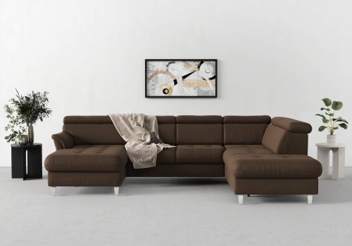 SIT&MORE, sit&more Wohnlandschaft, inklusive Kopfteilverstellung, wahlweise mit Bettfunktion und Bettkasten
