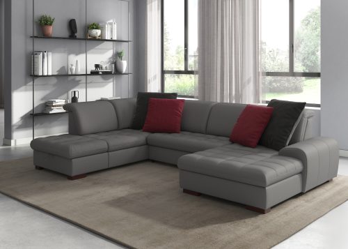 SIT&MORE, sit&more Wohnlandschaft, wahlweise mit Bettfunktion, Bettkasten und Kopfteilverstellung, auch erhältlich in dem besonders leicht mit Wasser zu reinigendem "Soft clean" Bezug