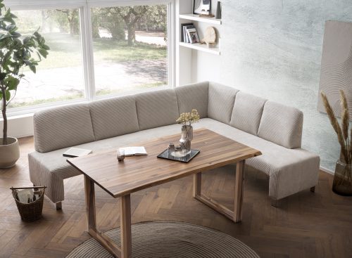 exxpo - sofa fashion, exxpo - sofa fashion Eckbank »Intenso, modern, wahlweise in Leder oder Textil, 264/197 cm (B/T)«, hohe Bodenfreiheit, frei im Raum stellbar, hoher Sitzkomfort