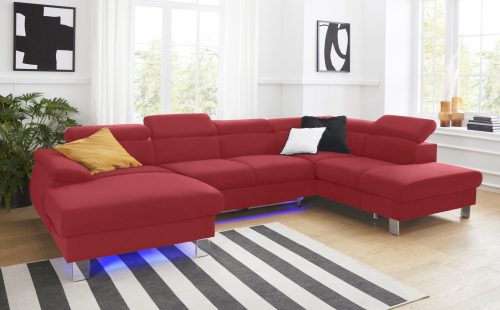 Cotta, COTTA Wohnlandschaft »Komaris«, inklusive Kopfteilverstellung, wahlweise mit Bettfunktion und RGB-LED