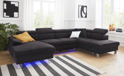 Cotta, COTTA Wohnlandschaft »Komaris«, inklusive Kopfteilverstellung, wahlweise mit Bettfunktion und RGB-LED