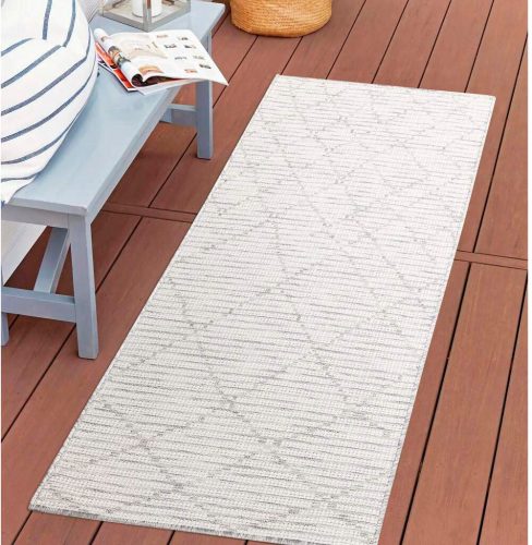 Carpet City, Carpet City Läufer »Palm«, rechteckig, 5 mm Höhe, Wetterfest & UV-beständig, für Balkon, Terrasse, Flur, Küche, flach gewebt