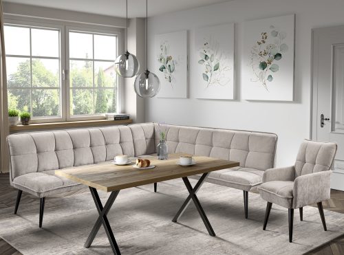 exxpo - sofa fashion, exxpo - sofa fashion Essbank "Mocca Essbank, Sitzbank" hoher Sitzkomfort, bequem und elegant, hochwertige Detailverarbeitung