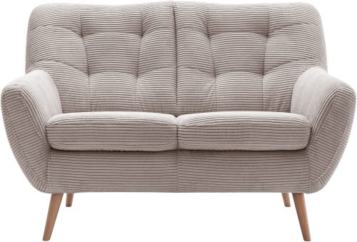exxpo - sofa fashion, exxpo - sofa fashion 2-Sitzer »Scandi, bequem, aufwendige Rückenpolsterung für mehr Sitzkomfort«, akuelle Farben in hochwertige Bezugsqualitäten, Holzfuss