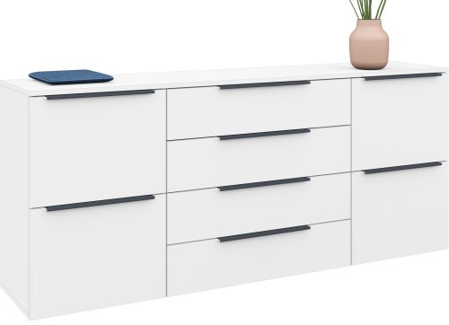 borchardt Möbel, borchardt Möbel Sideboard »Tom«, Breite 166 cm, verstellbare Einlegeböden, lackierte Alu-Profilgriffe