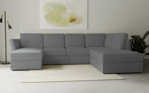 HOME AFFAIRE, Home affaire Wohnlandschaft »Lavars«, mit Bettfunktion und Stauraum, in zwei verschiedenen Bezugsqualitäten