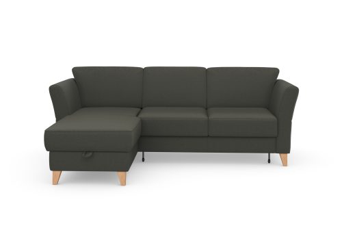 SIT&MORE, sit&more Ecksofa »Visby«, Wahlweise mit Bettfunktion und Bettkasten, frei im Raum stellbar, mit Federkern, auch erhältlich in dem besonders leicht mit Wasser zu reinigendem "Soft clean" Bezug