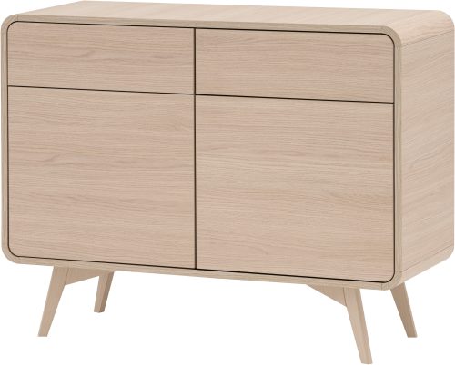 HOME AFFAIRE, Home affaire Sideboard "Torsby, moderner Schrank, Kommode in Eiche Natur, 108 cm breit" abgerundete Ecken, ausreichend Stauraum, vielseitig einsetzbar