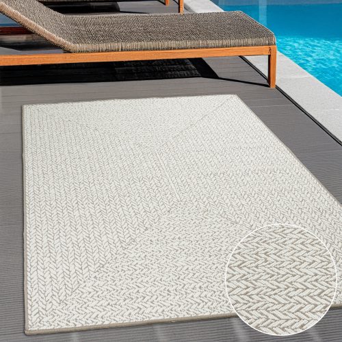 GOODproduct, GOODproduct Teppich »Matts Wende-Teppich in Strick-Optik auch für Balkon und Terrasse« rechteckig 5 mm Höhe In- und Outdoor geeignet, Wetterfest & UV-beständig