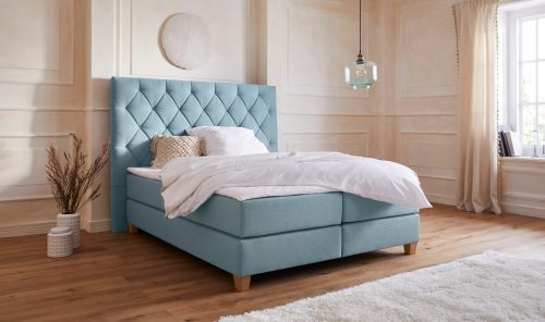 Guido Maria Kretschmer Home&Living, Guido Maria Kretschmer Home&Living Boxspringbett »Harmones hoch«, in 3 Breiten, 3 Matratzenarten, Härtegrad auch im Mix mit je 1 Matratze in H2 und H3, incl. Topper