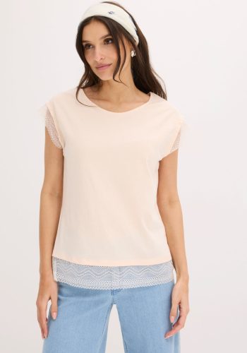 Boxy-Shirt mit Spitze
