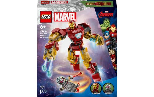 LEGO, 76307 Marvel Super Heroes Iron Man Mech vs. Ultron, Konstruktionsspielzeug
