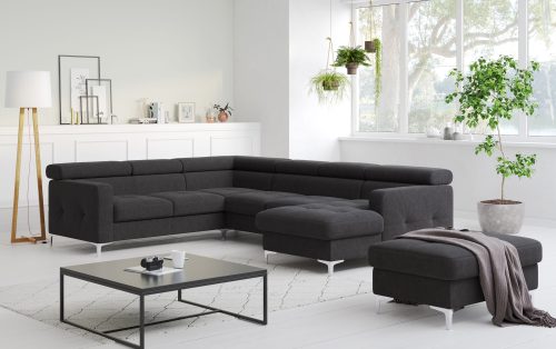 Cotta, COTTA Wohnlandschaft »Sammy U-Form«, mit Kopfteilverstellung, optional mit Bettfunktion und Bettkasten