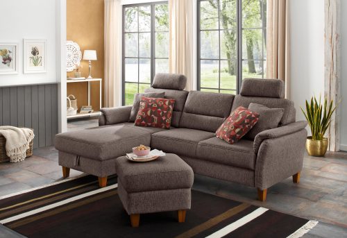 HOME AFFAIRE, Home affaire Ecksofa »Palmera«, Federkern, wahlweise mit Bettfunktion und mit/ohne Bettkasten