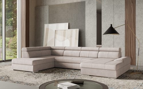 SIT&MORE, sit&more Wohnlandschaft »U-Form«, mit verstellbaren Kopfteilen, wahlweise mit Bettfunktion