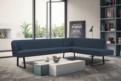 exxpo - sofa fashion, exxpo - sofa fashion Eckbank »Americano«, mit Keder und Metallfüssen, Bezug in verschiedenen Qualitäten, Frei im Raum stellbar