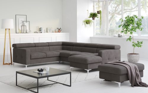 Cotta, COTTA Wohnlandschaft »Sammy U-Form«, mit Kopfteilverstellung, optional mit Bettfunktion und Bettkasten