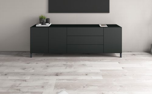 borchardt Möbel, borchardt Möbel Sideboard Metallfüsse, grifflose Optik