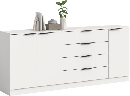 HOME AFFAIRE, Home affaire Sideboard "SKARDE, Breite 185 cm, 4 Schubkästen, 3 Türen, viel Stauraum" in verschiedenen Farben und Breiten erhältlich, individuell einsetzbar, Kommode, Anrichte, Schubkastenkommode, Schuhschrank, Schrank